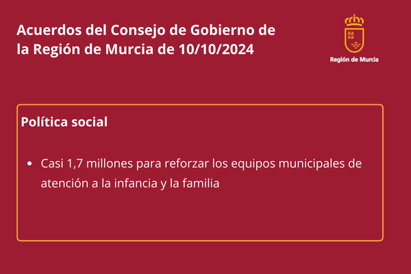 Acuerdos del Consejo de Gobierno de la Región de Murcia